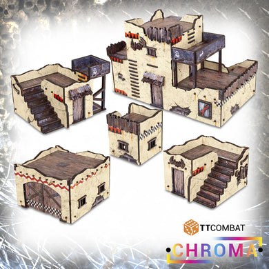 TTCombat Chroma Terrain - Orc Settlement