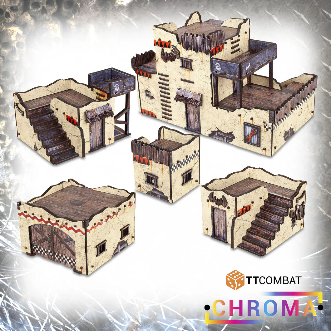 TTCombat Chroma Terrain - Orc Settlement
