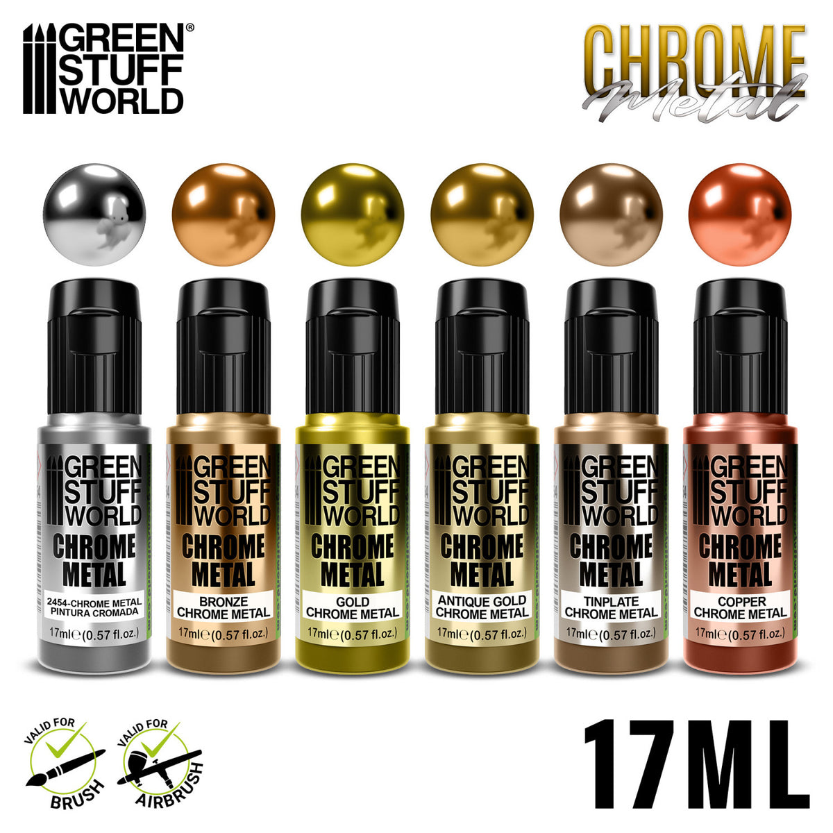 Green Stuff World Chrome Paint Set