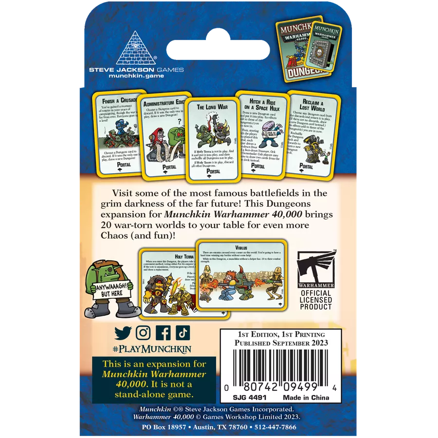 Munchkin Warhammer 40000 Storming The Warp Expansion