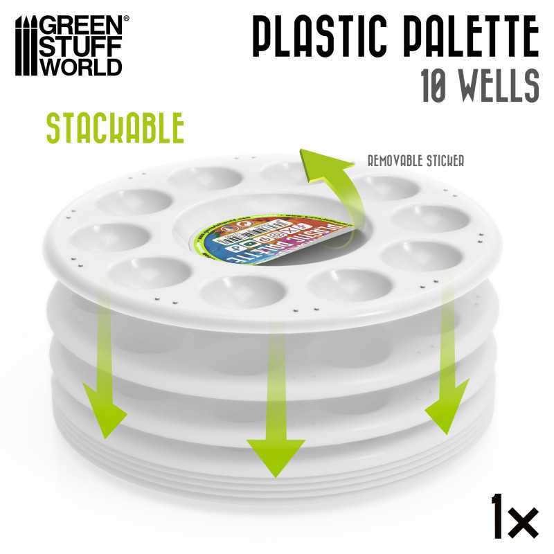Green Stuff World Plastic Round Mixing Palette