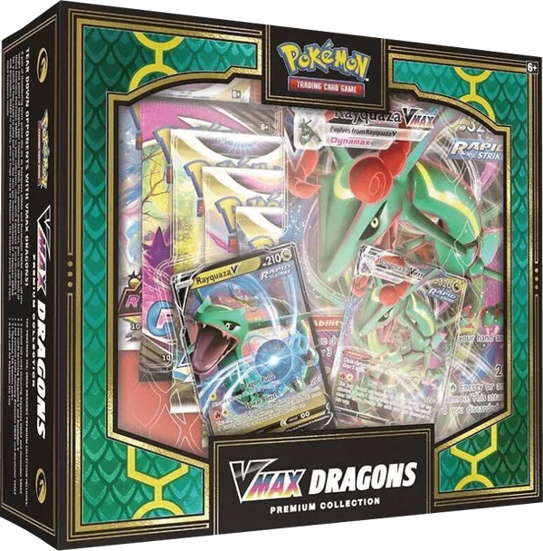 rayquaza pokemon card box Pokémon TCG VMAX Dragons Premium Collection