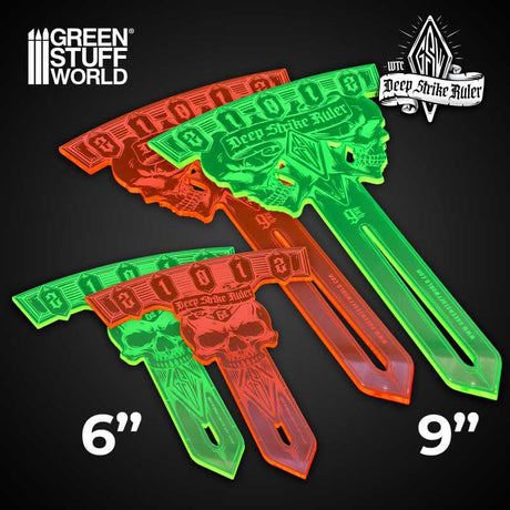 Green Stuff World Deep Strike Ruler 9 Inches Fluor Orange