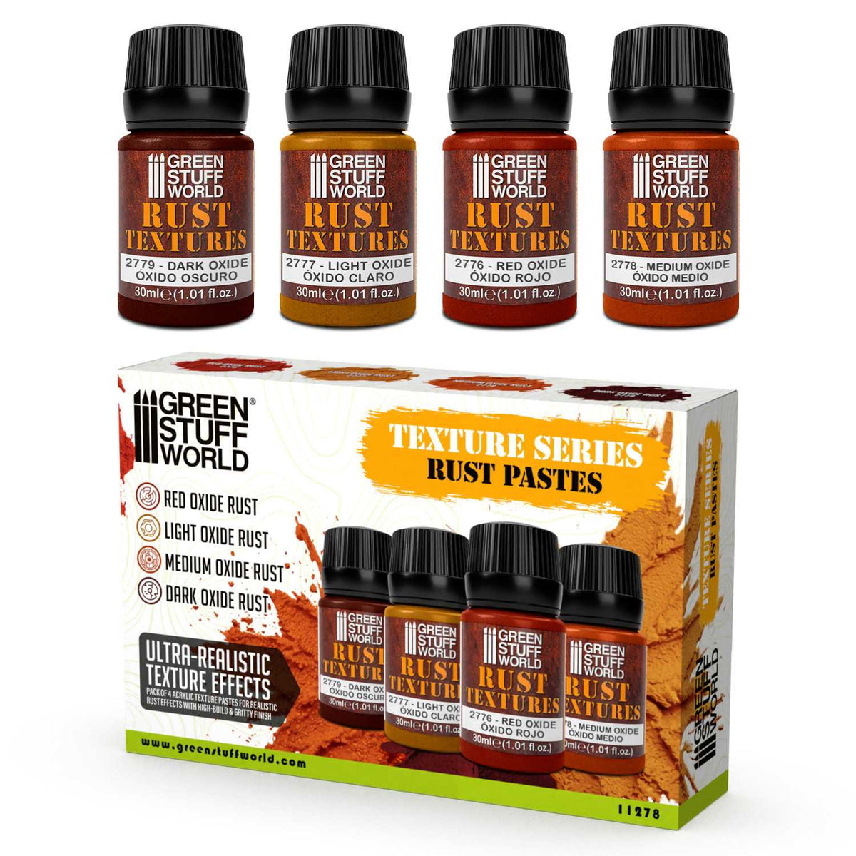 Green Stuff World Rust Textures Set 30ml