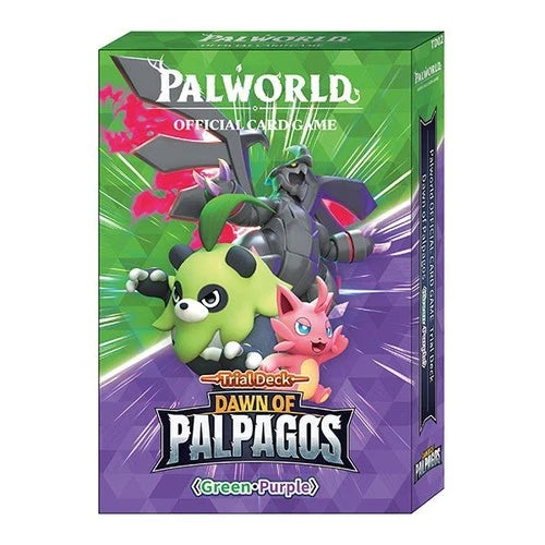 Palworld Official Card Game - Dawn of Palpagos Trial Deck Green Purple