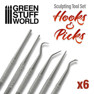 Green Stuff World 6x Hook And Pick Tool Set