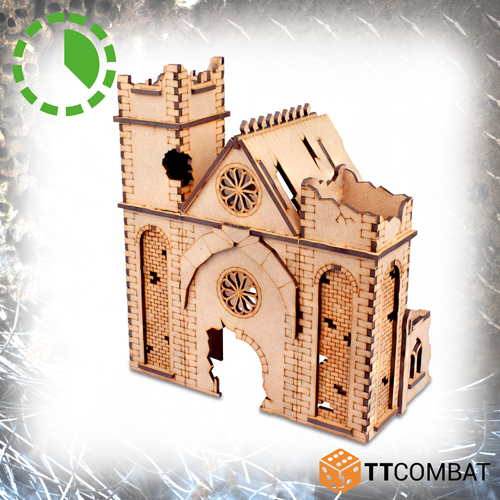 TTCombat Tabletop Scenics - Sci-fi Gothic Ruined Convent Abbey