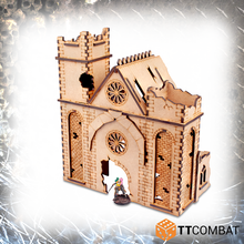 Laden Sie das Bild in den Galerie-Viewer, TTCombat Tabletop Scenics – Sci-Fi Gothic Ruined Convent Abbey