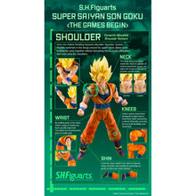 Load image into Gallery viewer, Dragon Ball Z Super Saiyan Son Goku (The Games Begin) S.H.Figuarts