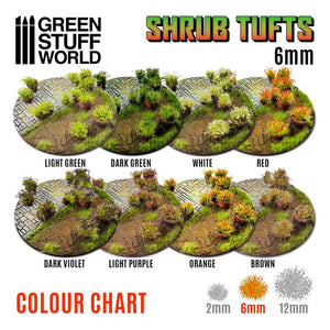 Green Stuff World Shrub Tufts 6mm Dark Green