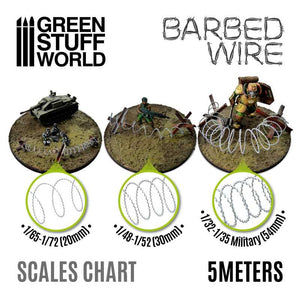 Green Stuff World Simulated Barbed Wire 1/32-1/35 Military (54mm)