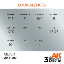 Load image into Gallery viewer, AK Interactive Silver 17ml