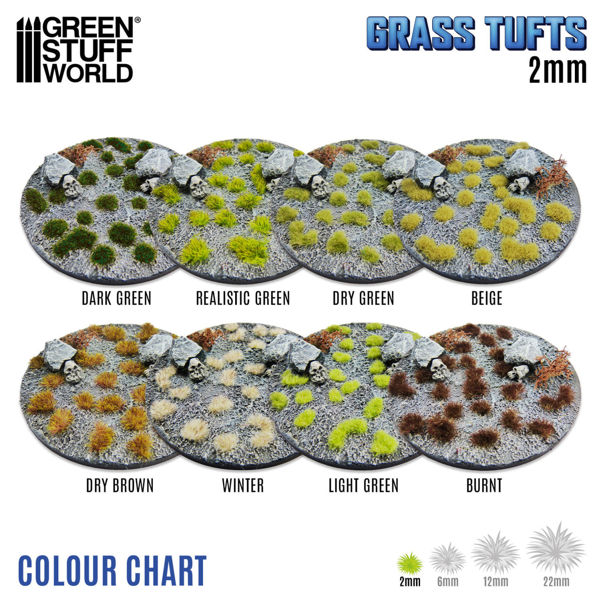 Green Stuff World Grass Tufts White Winter 2mm