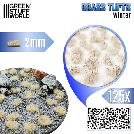 Green Stuff World Grass Tufts White Winter 2mm