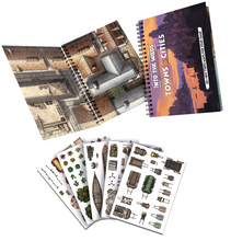 Load image into Gallery viewer, Into the Wilds Battlemap Book Volume 3: Towns &amp; Cities