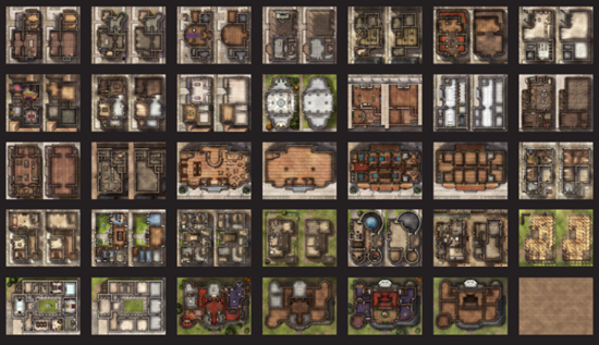 Into the Wilds Battlemap Book Volume 3: Traders & Dwellings