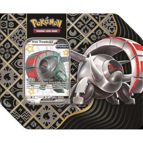 Pokemon TCG Scarlet & Violet Paldean Fates 5-Booster Tin Great Tusk/Iron Treads/Charizard