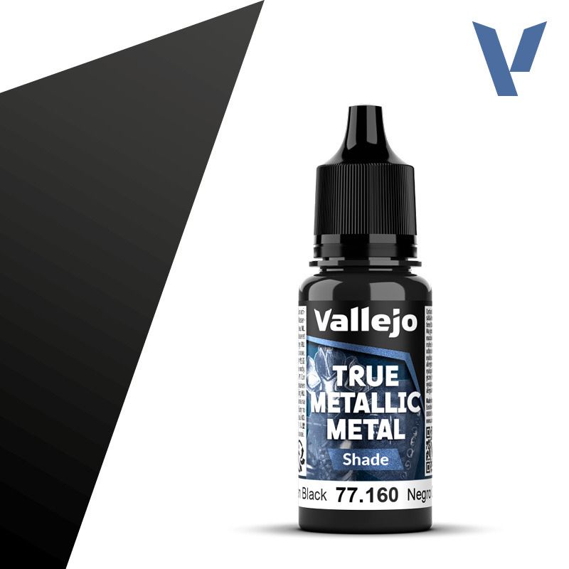 Vallejo True Metallic Metal Shade Obsidian Black 18ml 77.160