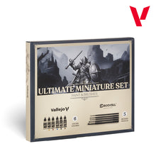 Load image into Gallery viewer, Vallejo Ultimate Miniature Set Paint &amp; Brushes