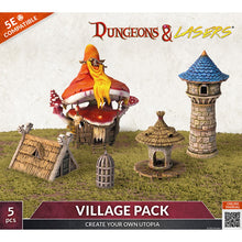 Laden Sie das Bild in den Galerie-Viewer, Dungeons & Lasers Miniatures Village Pack