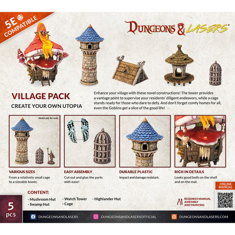 Dungeons & Lasers Miniatures Village Pack