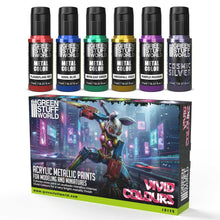 Load image into Gallery viewer, Green Stuff World Vivid Metallic Paints Set