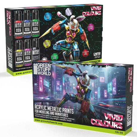 Green Stuff World Vivid Metallic Paints Set