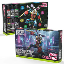Load image into Gallery viewer, Green Stuff World Vivid Metallic Paints Set