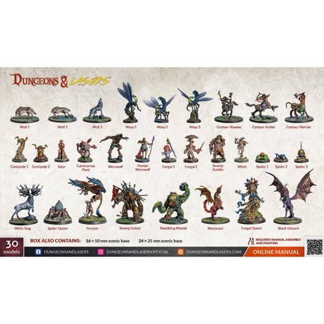 Dungeons & Lasers Miniatures Woodland Dwellers