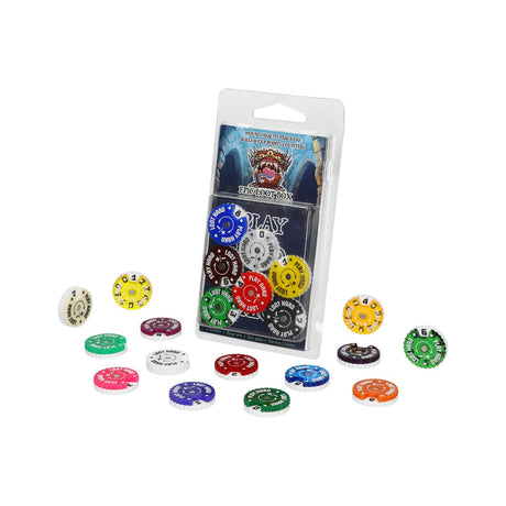 Epic Loot Box Trackers: 25mm Range 0-9 - Random Colours (7 pack)