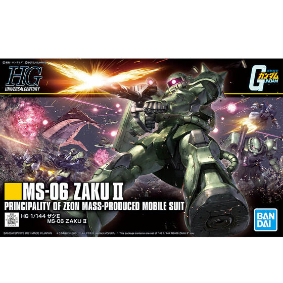 HG MS-06 Zaku II Mass Produced Mobile Suit 1/144 Model Kit