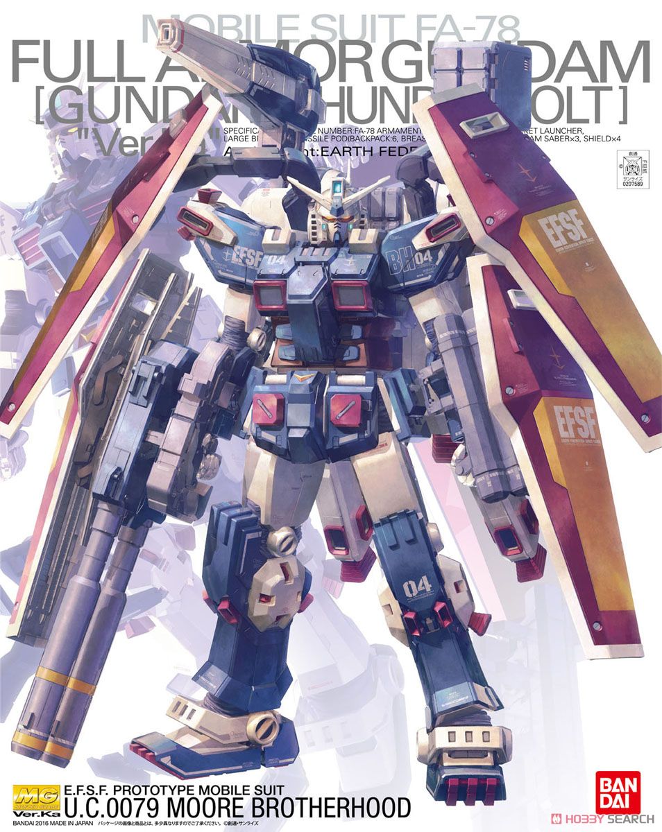 MG Mobile Suit FA-78 Full Armor Gundam Thunderbolt Ver. Ka 1/100 Model Kit