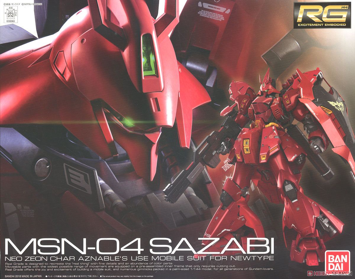 RG MSN-04 Sazabi 1/144 Model Kit