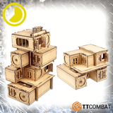 TTCombat Tabletop Scenics - Sci-fi Gothic Shanty Town Stacks