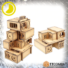 Load image into Gallery viewer, TTCombat Tabletop Scenics - Sci-fi Gothic Shanty Town Stacks