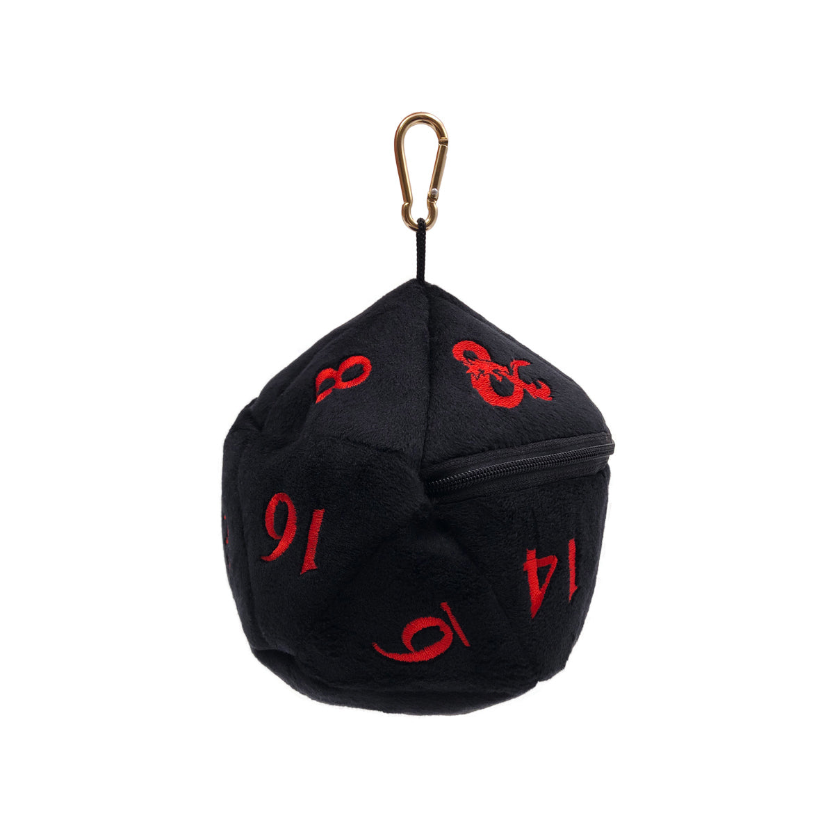 Dungeons & Dragons Black and Red D20 Plush Dice Bag