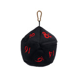 Dungeons & Dragons Black and Red D20 Plush Dice Bag