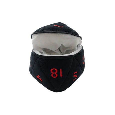 Dungeons & Dragons Black and Red D20 Plush Dice Bag