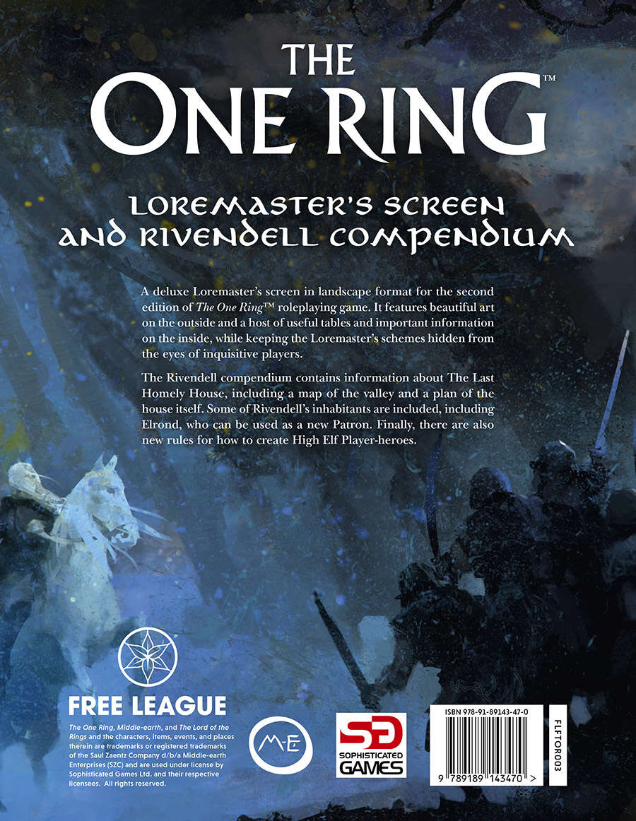 The One Ring RPG Loremaster's Screen & Rivendell Compendium