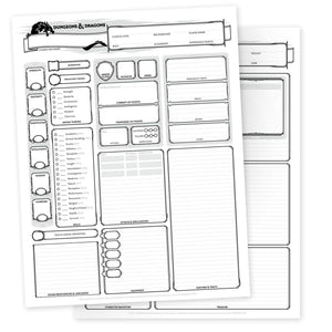 Dungeons & Dragons RPG Character Sheets