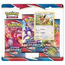 Load image into Gallery viewer, Pokemon TCG Sword &amp; Shield 05 Battle Styles 3 Pack Blister