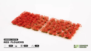 Spieler grasen rote Blumen