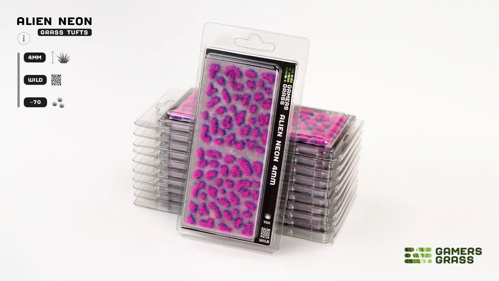 Gamers Grass Set Nebulose Mistiche - Ciuffi Fluorescenti E Colorati Per Basette Di Miniature, Wargame E Modellismo (Alien Neon, Blu, Viola)