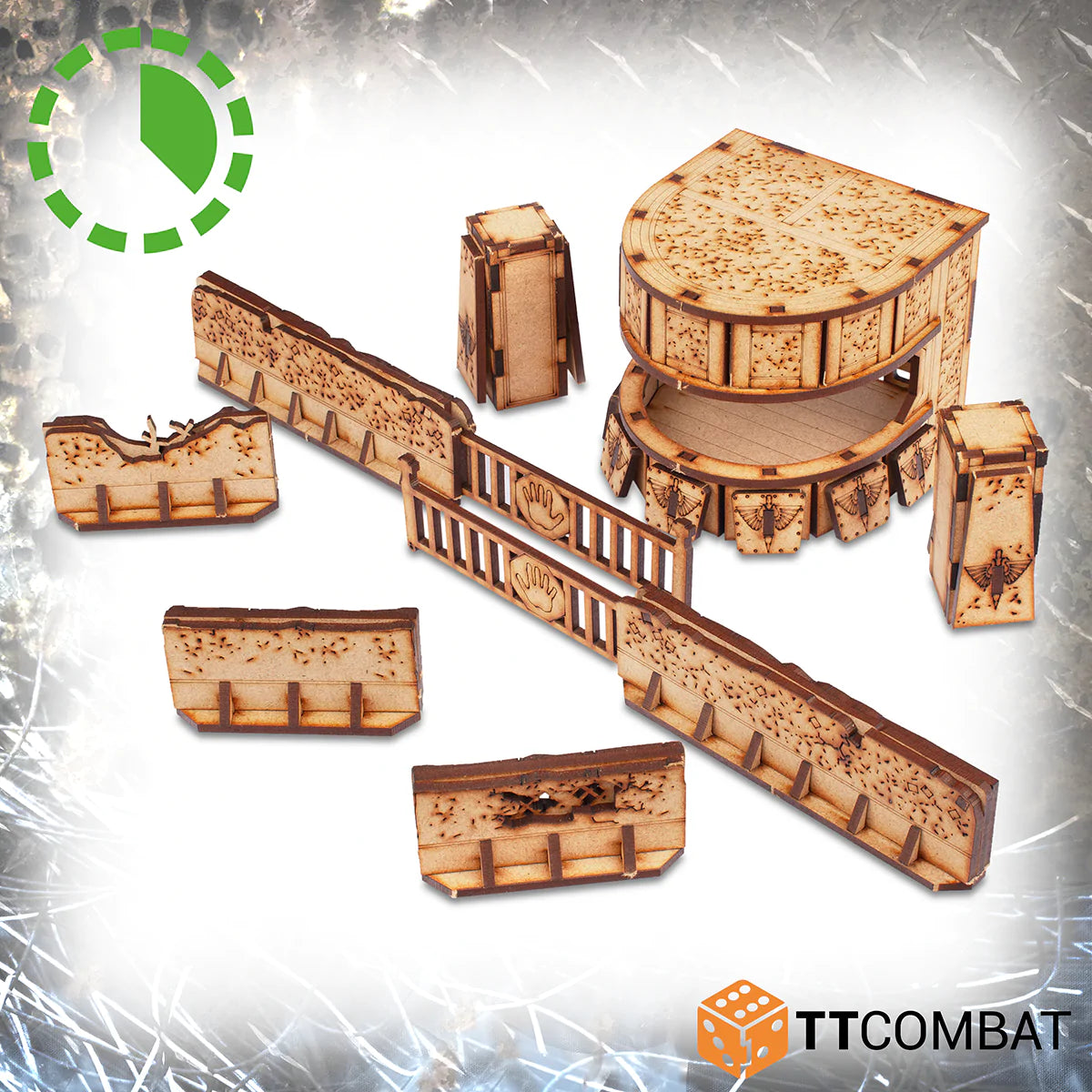TTCombat Tabletop Scenics - Sci-fi Gothic Fortified Checkpoint