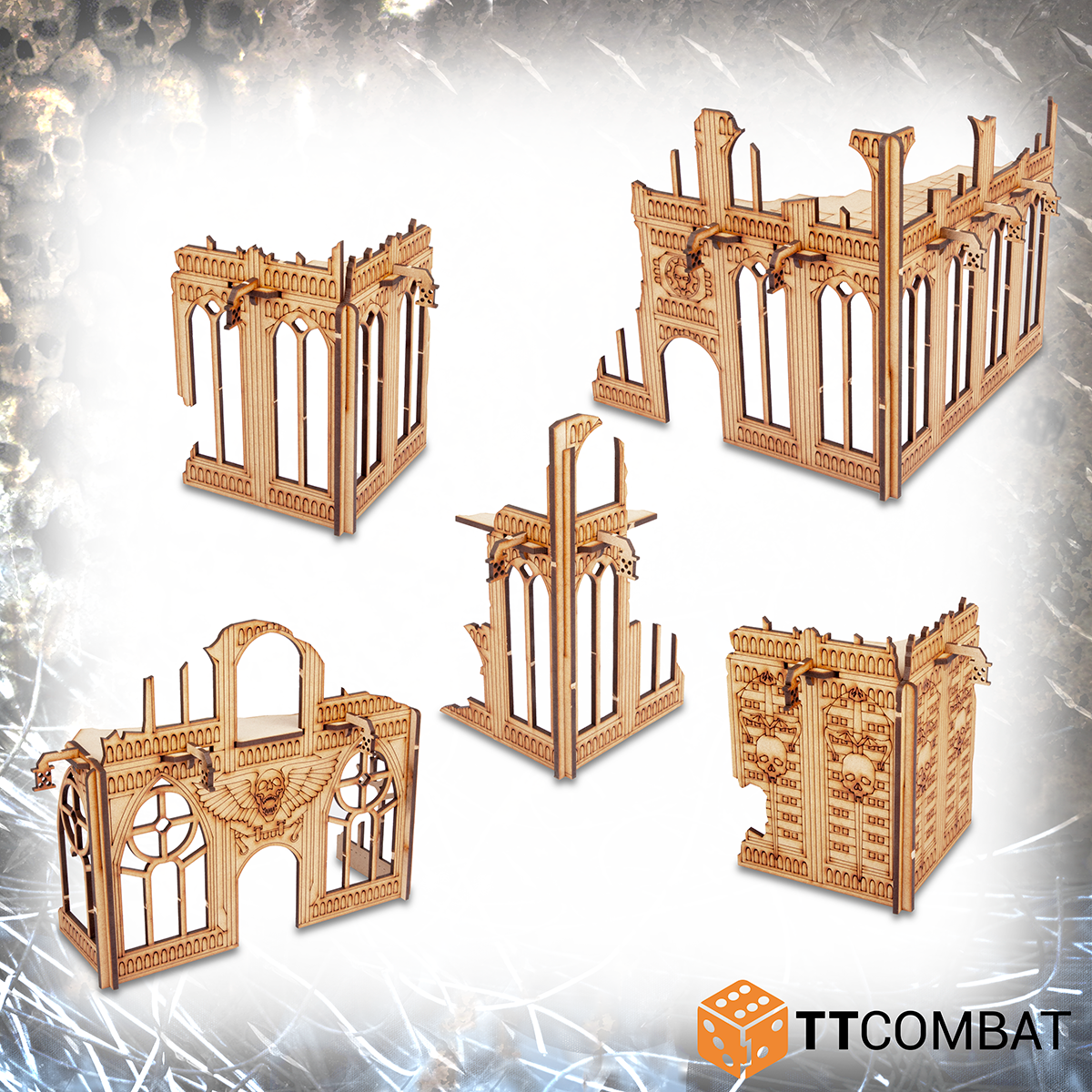 TTCombat Tabletop Scenics - Sci-fi Gothic City Quadratum Ruins