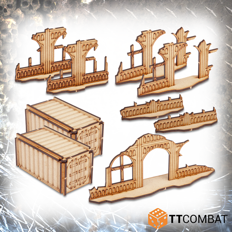 TTCombat Tabletop Scenics - Sci-fi Gothic City Quadratum Ruins