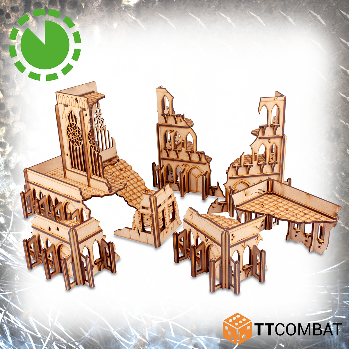 TTCombat Tabletop Scenics - Sci-fi Gothic Hallowed Ruins
