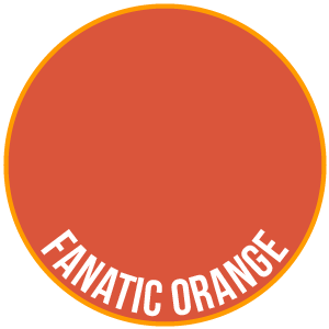 Zwei dünne Schichten fanatisches Orange