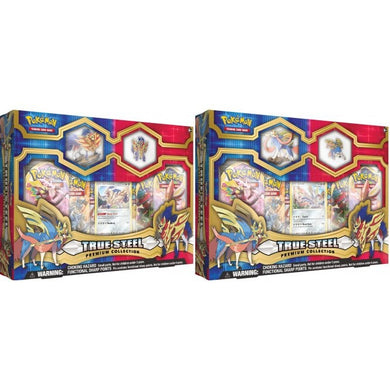 Pokemon TCG Zacian/Zamazenta True Steel Premium Figure & Pin Collection