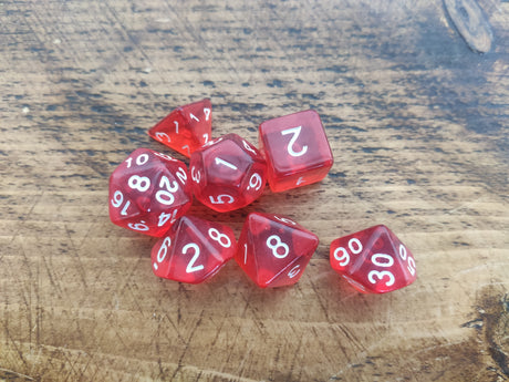 Clear RPG 7 Dice Set